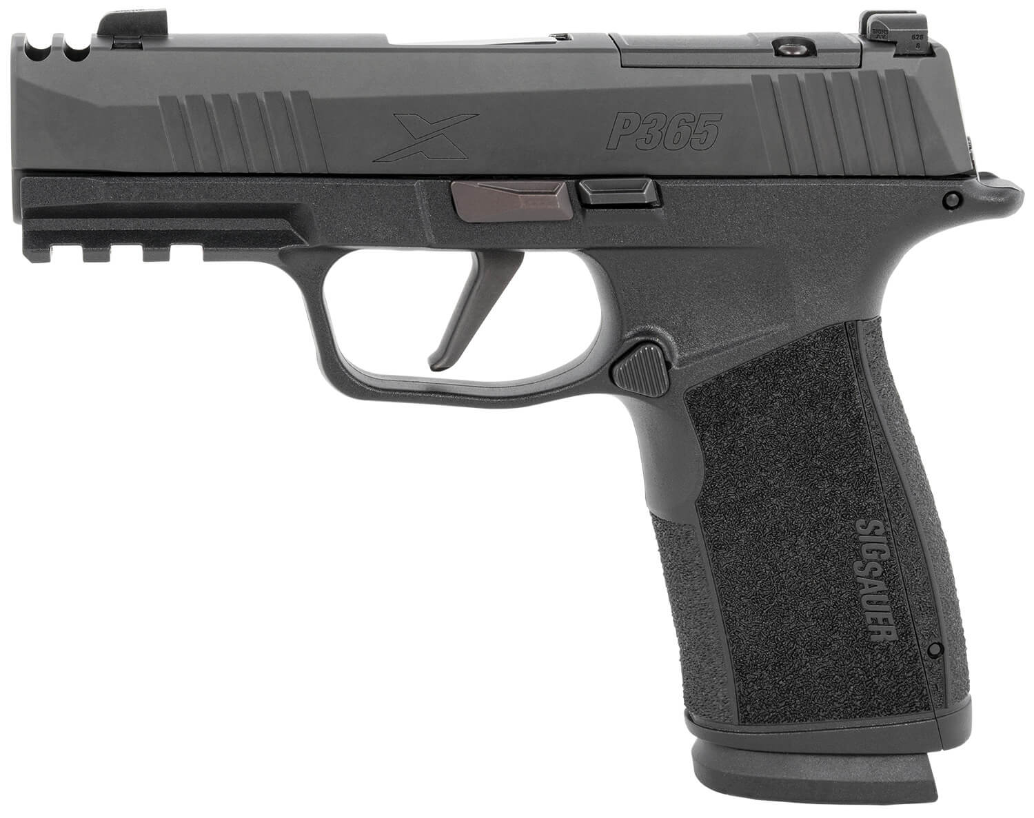 Sig Sauer 365XCA9COMP P365 XMacro COMP Compact Frame 9mm Luger 17+1 3.10" Black Carbon Steel Barrel Black Nitron Integrally Compensated/Optic Ready/Serrated Stainless Steel Slide Black Polymer Frame w/Beavertail & Picatinny Rail Black w/Interchangeabl - Image 2