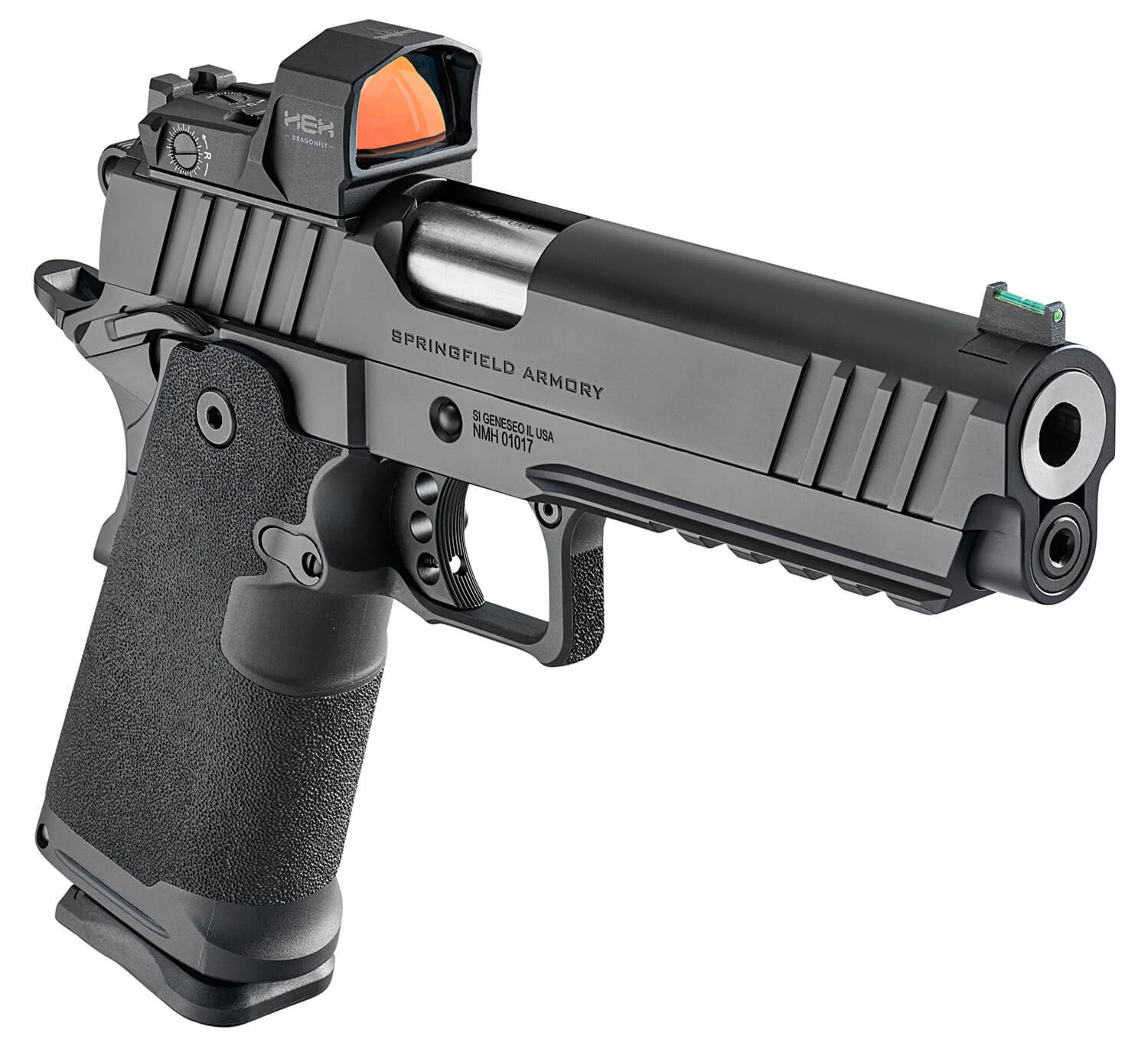 Springfield Armory PH9119AOSD Prodigy 9mm Luger 20+1/17+1 5" Stainless Match Grade Barrel Black Cerakote Optic Cut/Serrated Carbon Steel Slide & Frame w/Beavertail Black Polymer Grip Hex Dragonfly Red Dot - Image 3