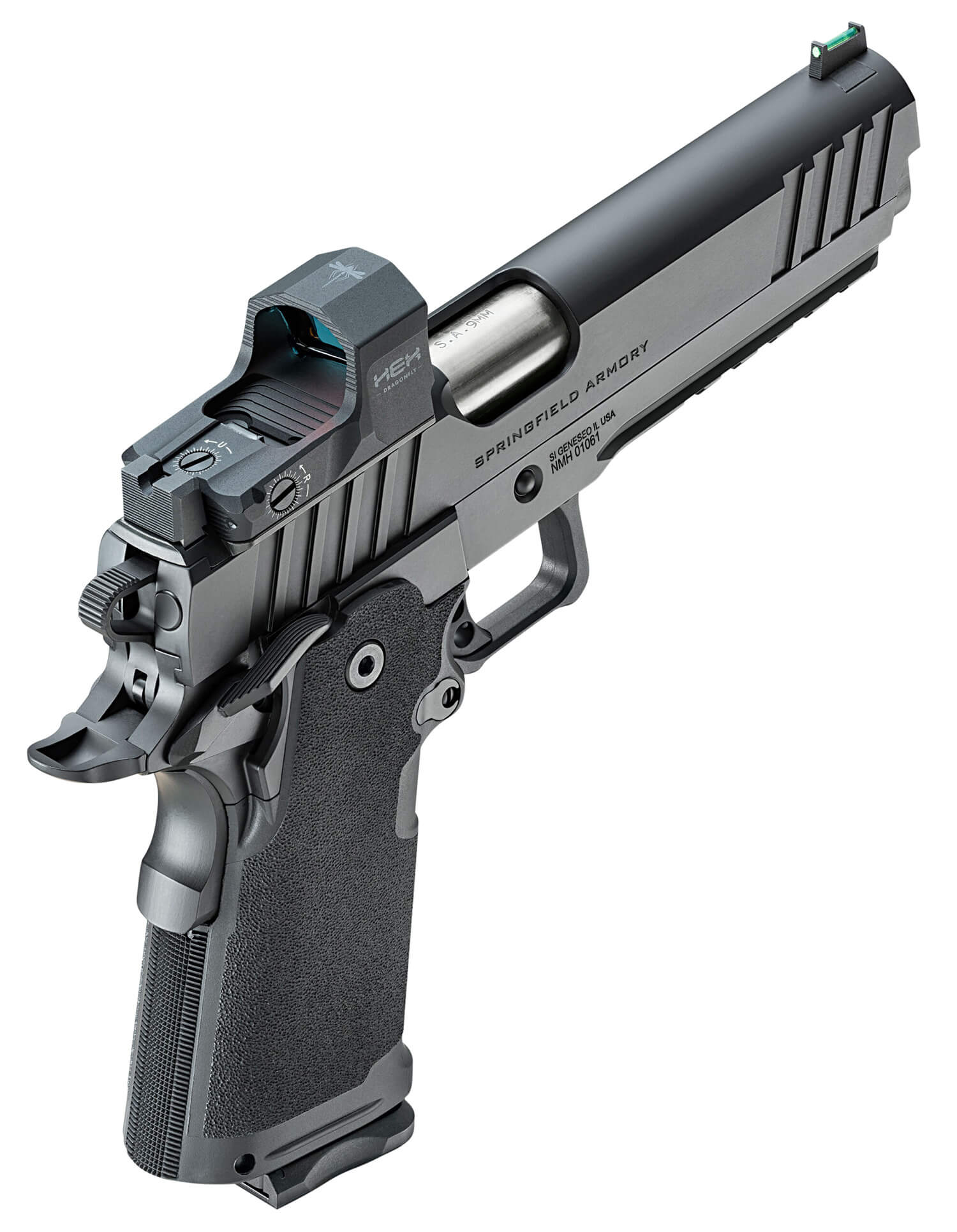 Springfield Armory PH9119AOSD Prodigy 9mm Luger 20+1/17+1 5" Stainless Match Grade Barrel Black Cerakote Optic Cut/Serrated Carbon Steel Slide & Frame w/Beavertail Black Polymer Grip Hex Dragonfly Red Dot - Image 4