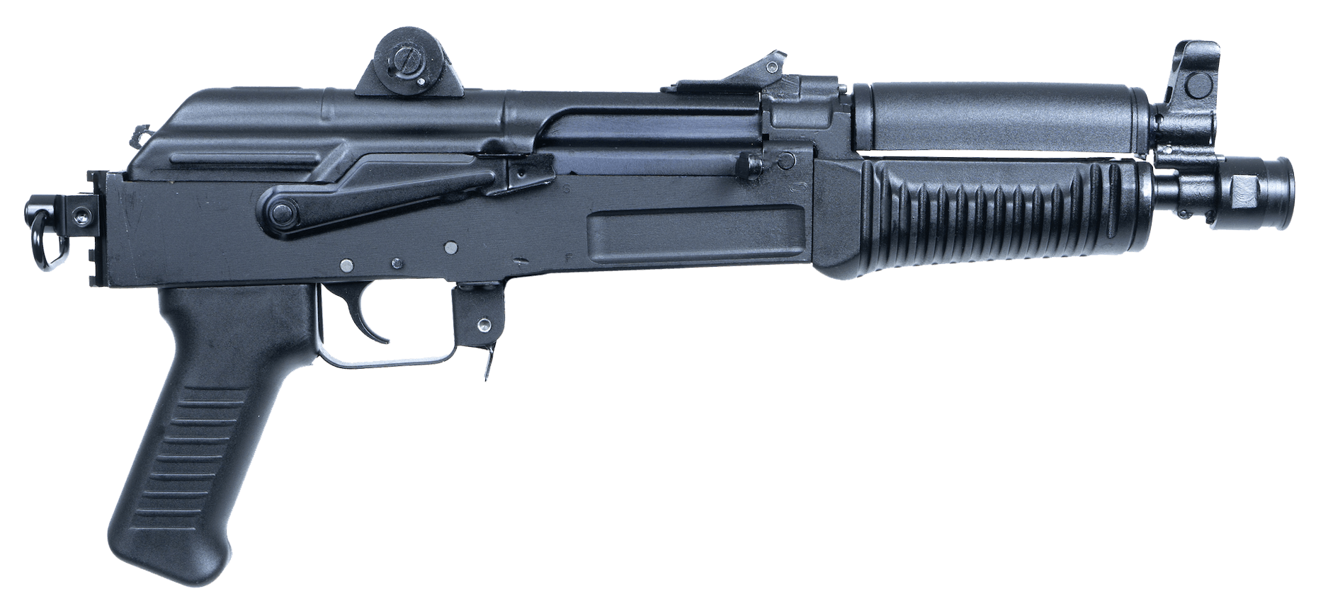 Arsenal SAM7K44 SAM7K 7.62x39mm 5+1 8.50" Black Steel Threaded Barrel Black Aluminum Forged & Milled Receiver Black Polymer Grips