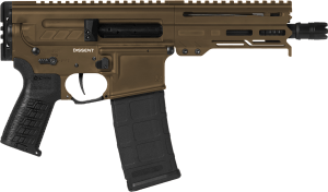 CMMG 30A0E33MB Dissent  300 Blackout 30+1 6.50"  Midnight Bronze Cerakote Rec  OEM Grip  Picatinny Buffer Adapter  Zeroed Drop-In Single Stage Trigger