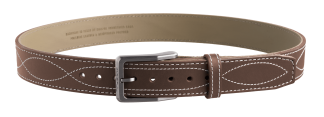 Magpul MAG127621046 Tejas EL Pistolero Chocolate Brown Bull Hide 46" 1.50" Wide Buckle Closure