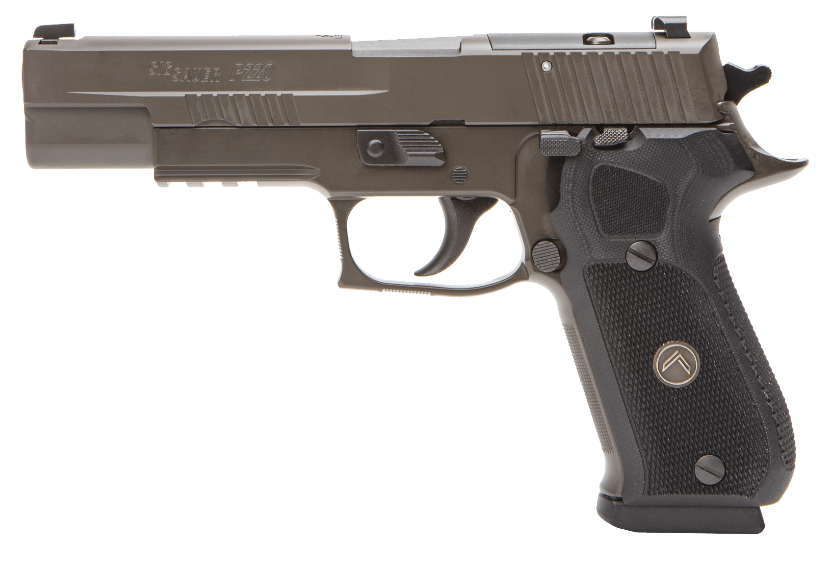 Sig Sauer 220R510LEGIONR2 P220 Legion Full Size Frame 10mm Auto 8+1 5" Black Carbon Steel Barrel Legion Gray Cerakote Serrated Stainless Steel Slide Legion Gray Cerakote Aluminum with Picatinny Rail & Beavertail Black G10 w/Legion Medallion Grip Dec
