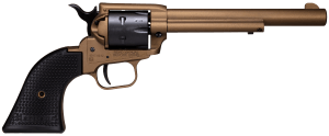 Heritage Mfg SRR22A6 Rough Rider 22 LR 6 Shot 6.50" Burnt Bronze Cerakote Steel Barrel & Frame Black Satin Cylinder Black Polymer Grip Hammer/Thumb Safety Exposed Hammer