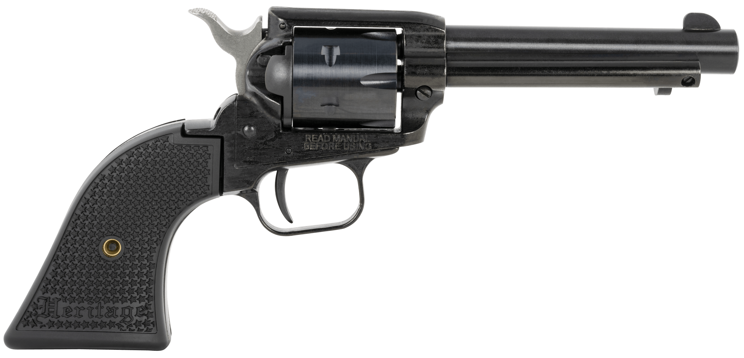 Heritage Mfg RR22B4PG Rough Rider 22 LR 4.75" 6rd Black Cerakote Black Polymer Grip