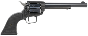 Heritage Mfg RR22B6PG Rough Rider 22 LR 6 Shot 6.50" Black Barrel Cylinder & Zamak Frame Black Polymer Grips