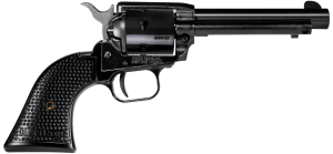 Heritage Mfg RR22MB4PG Rough Rider 22 LR/22 WMR 6 Shot 4.75" Black Steel Barrel Black Cerakote Zinc Alloy Frame Black Cerakote Cylinder Black Polymer Grip Hammer/Thumb Safety Exposed Hammer