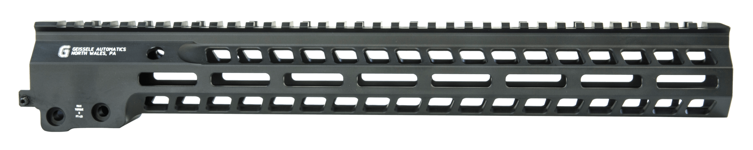 Geissele Automatics 05575B Super Modular Rail MK14 15" M-LOK Black Aluminum for AR Platform Barrel Nut Included