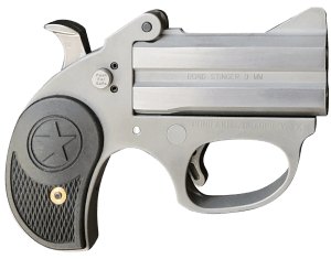 Bond Arms BASRS Stinger 38 Special 2rd 3" Rough Series Stainless Steel Double Barrel & Frame Rebounding Hammer Black Rubber Grips Manual Safety