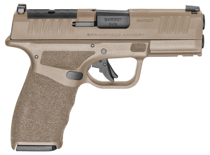 Springfield Armory HCP9379FOSP Hellcat Pro OSP Compact Frame 9mm Luger 15+1/17+1  3.70" Black Melonite Steel Barrel  Flat Dark Earth Cerakote Optic Ready/Serrated Slide  Flat Dark Earth Polymer Frame w/Picatinny Rail  Adaptive Textured Grip