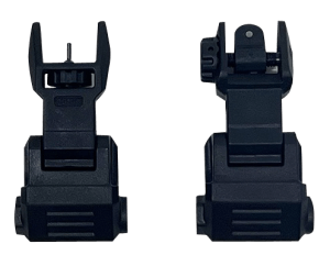 NcStar VG167 Picatinny High Profile Front and Rear Sight Set  Black Polymer