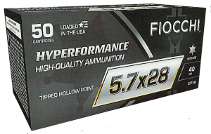 Fiocchi 57PT40 Hyperformance  5.7x28mm 40gr Tipped Hollow Point 50rd Box