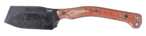 CRKT 2014 Razel Nax 4.29" Fixed Plain Black Stonewashed 1075 Carbon Steel Blade/Weathered Resin Infused Fiber Handle Includes Sheath
