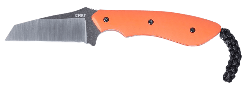 CRKT 2399 S.P.I.T. 2.29" Fixed Plain Satin Stonewashed 8Cr13MoV SS Blade/Orange G10 Handle Includes Sheath