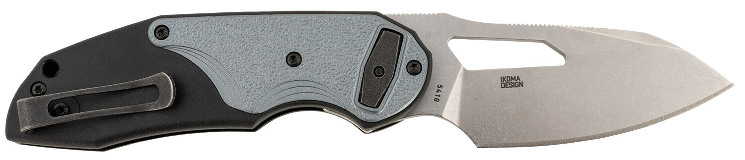 CRKT 5410 Attaboy 2.73" Folding Drop Point Plain Stonewashed D2 Steel Blade/Black/Silver GRN Handle Includes Pocket Clip - Image 2