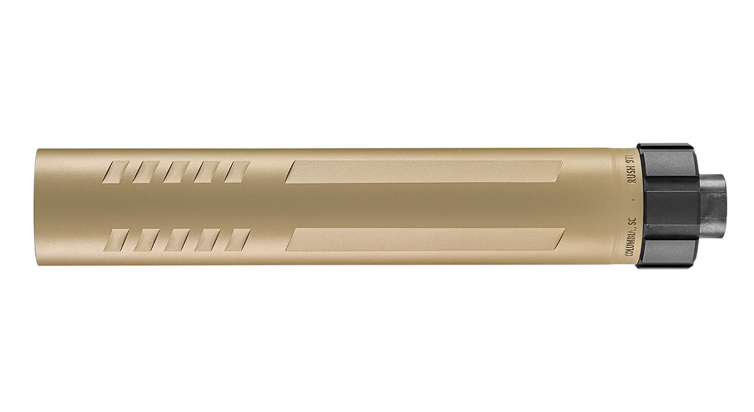 FN 96100717 Rush TI 9mm Luger 1.375" Flat Dark Earth Aluminum/Titanium 1/2"-28 tpi - Image 2