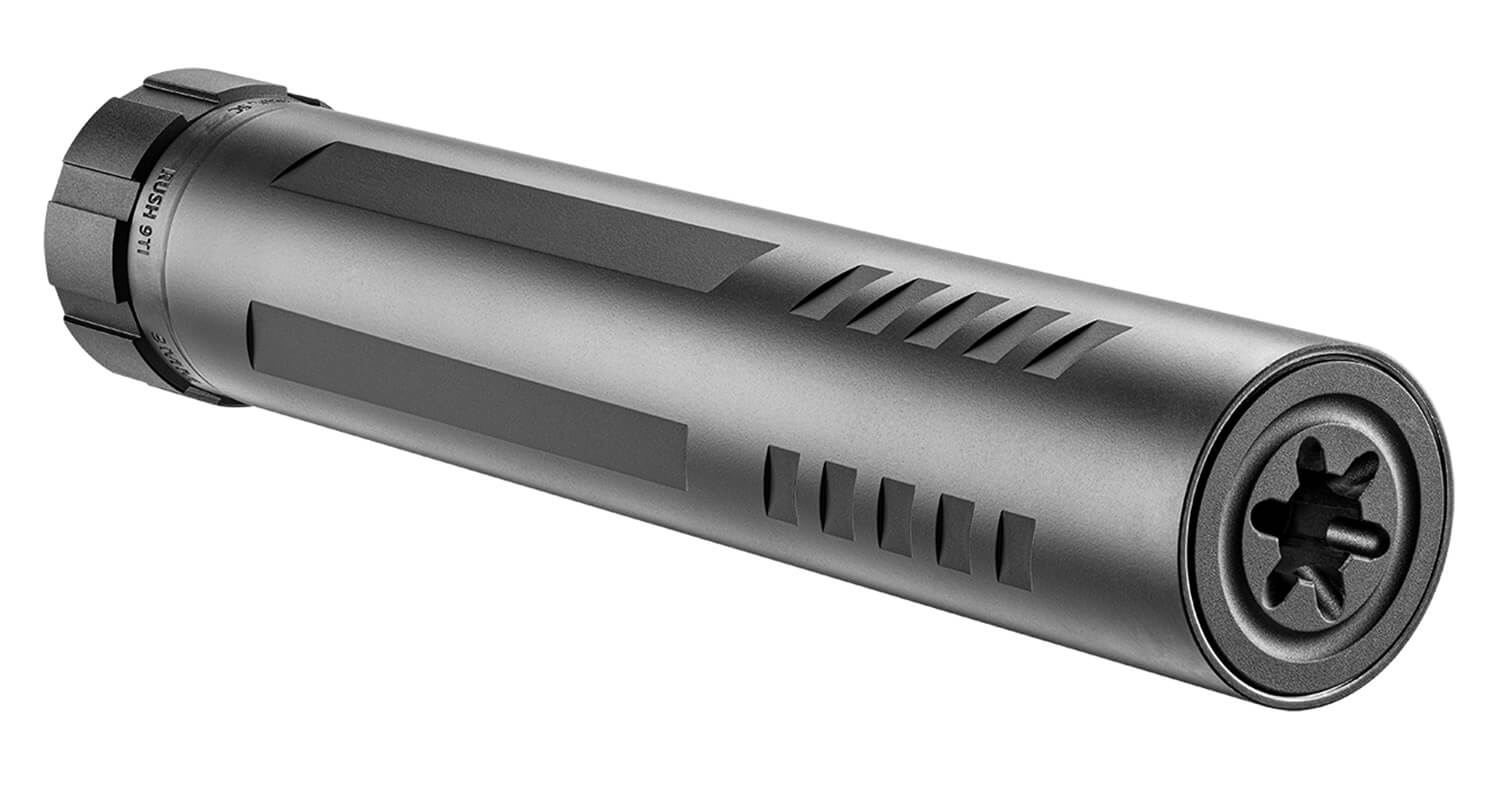 FN 96100718 Rush TI 9mm Luger 1.375" Black Aluminum/Titanium 1/2"-28 tpi - Image 2