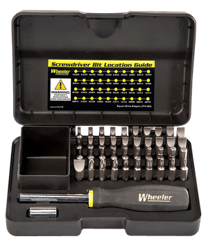 Wheeler 4001006 Gunsmithing Screwdriver Set Black 43 Pieces