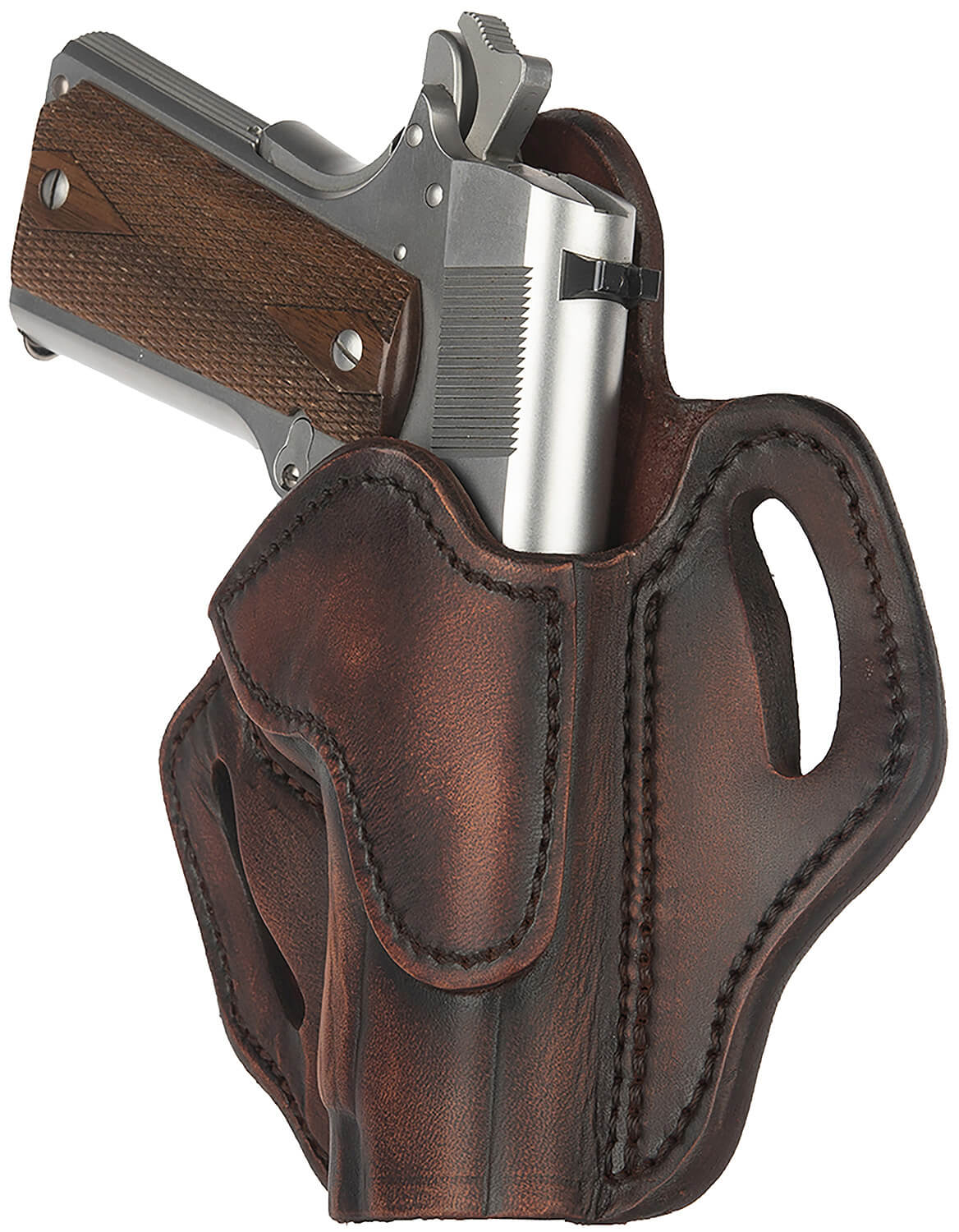 1791 Gunleather ORBH1SVTGR BH1 Optic Ready OWB Vintage Leather Belt Slide Fits 4-5" 1911 Right Hand - Image 3