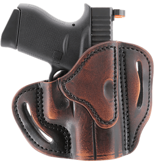 1791 Gunleather ORBHCVTGR BHC Optic Ready OWB Compact Vintage Leather Belt Slide Compatible w/Glock 43/Sig P365 Right Hand