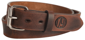 1791 Gunleather BLT013438VTGA 01 Gun Belt Vintage Leather 34/38 1.50" Wide Buckle Closure