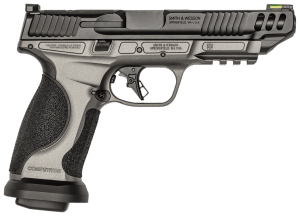 Smith & Wesson 13718 M&P Performance Center M2.0 Competitor Full Size 9mm Luger 17+1  5" Black Armornite Steel Barrel  Black Armornite Optic Ready/Serrated Stainless Steel Slide  Tungsten Gray Cerakote Aluminum Frame w/Picatinny Rail