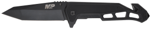 Smith & Wesson Knives 1160826 M&P Body Guard Folding Plain Black 8Cr13MoV SS Blade 5.26" Black Steel/G10 Handle Includes Pocket Clip