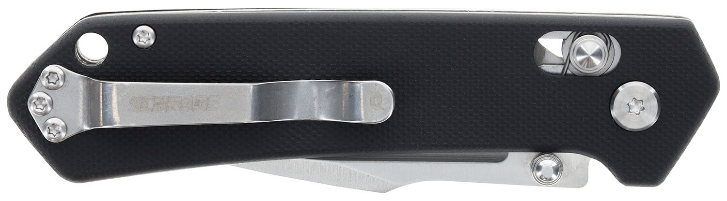 Schrade 1182620 Divergent 3.06" Folding Modified Drop Point Plain Satin AUS-8A SS Blade 4.31" Black G10 Handle - Image 3