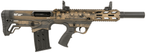 Gforce Arms GFY1USBNZ GFY-1 12 Gauge 3" 5+1 18.50" Burnt Bronze American Flag Bullpup with Pistol Grip Stock Picatinny Rail with Flip Up Sights