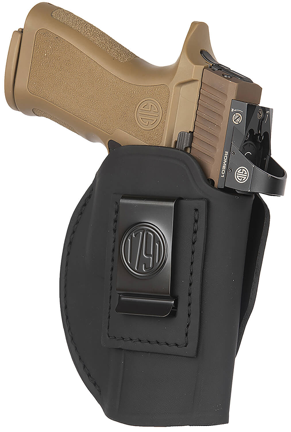 1791 Gunleather 4WH6SBLR 4-Way IWB/OWB Size 06 Black Leather Belt Clip Compatible w/ Springfield XDM/Glock 20 Ambidextrous - Image 3