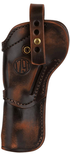 1791 Gunleather SARVH55VTGA Single Action 5.5 Open Carry Vintage Leather Belt Ambidextrous