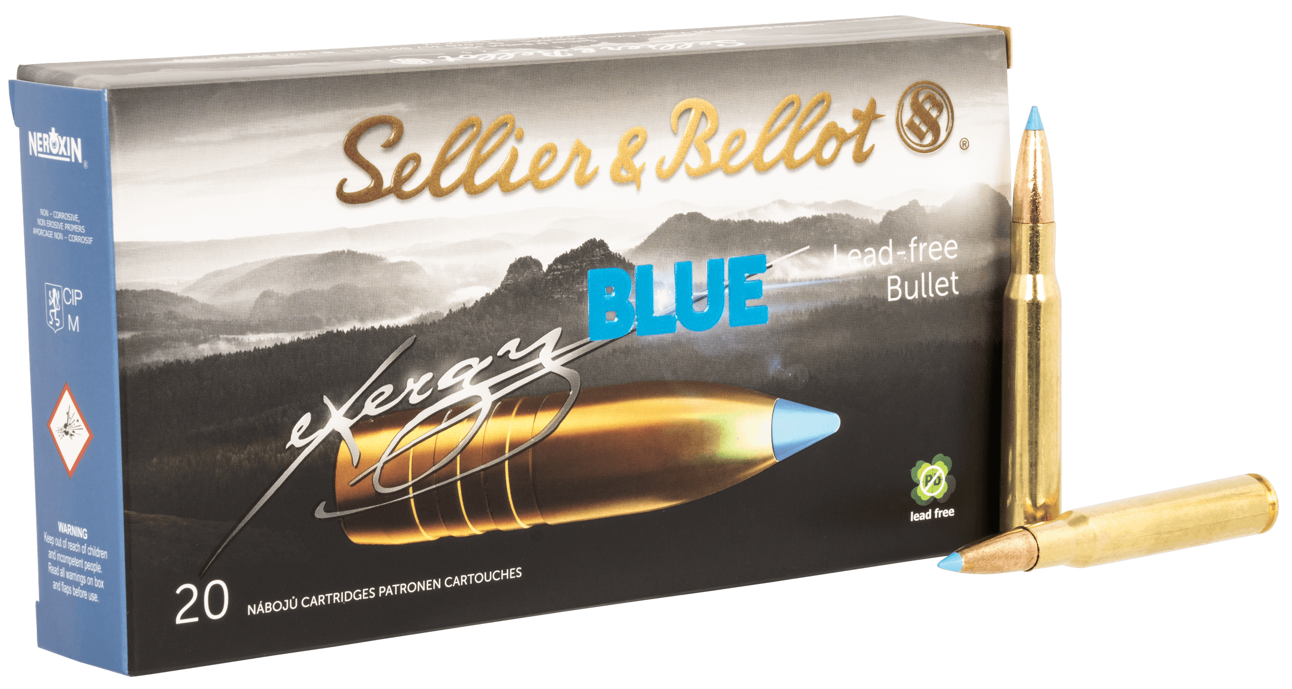 Sellier & Bellot SB3006XA eXergy 30-06 Springfield 165 gr TAC EX Blue 20rd Box/ 12 Case