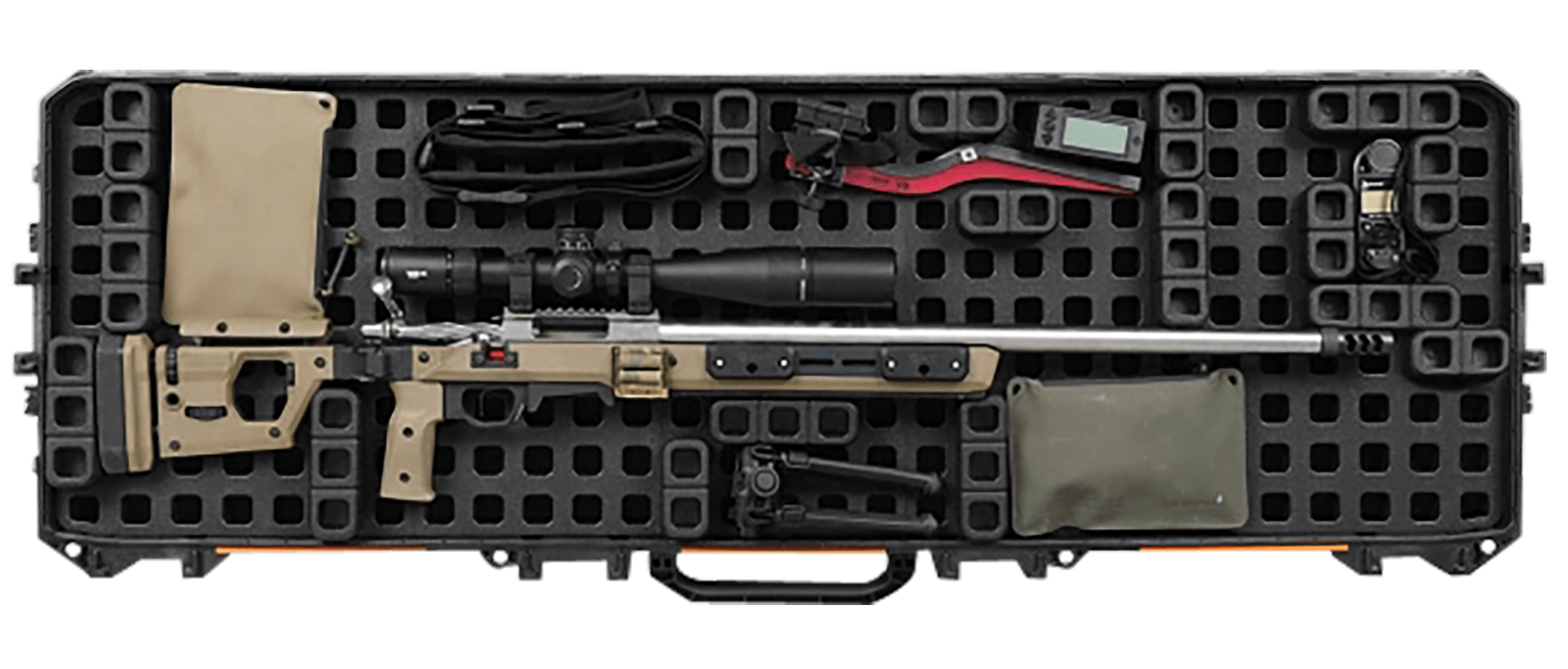 Magpul MAG1302BLK DAKA Grid Organizer Black Polypropylene for Pelican 800 Vault Double Rifle Case
