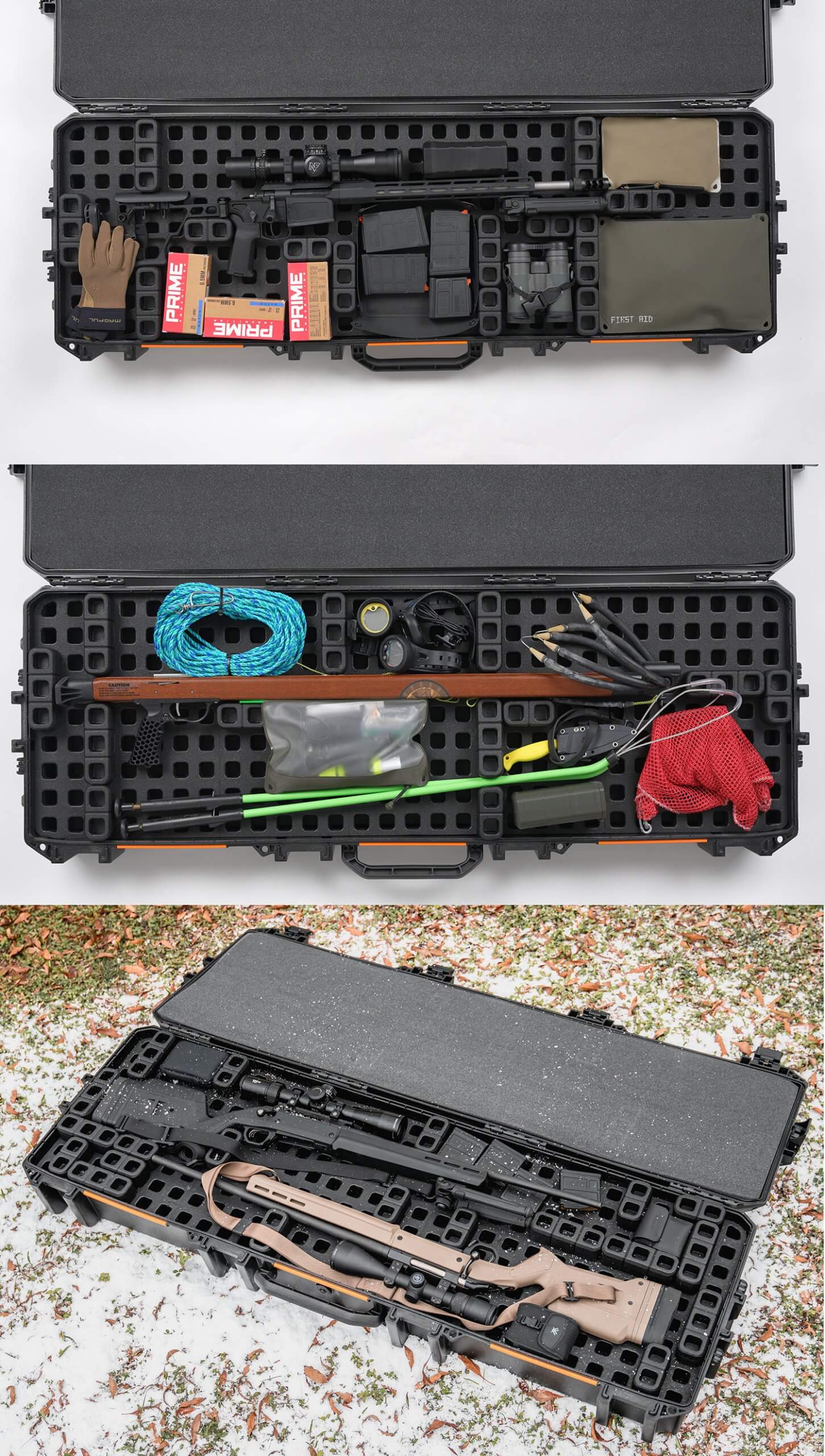 Magpul MAG1302BLK DAKA Grid Organizer Black Polypropylene for Pelican 800 Vault Double Rifle Case - Image 3