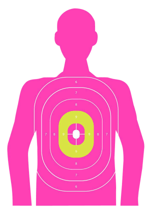 EZ-Aim 15653 In the Pink Silhouette Paper Works w/Handgun/Shotgun/Airsoft Gun/BB Guns/Pellet Gun Pink 3 Pack