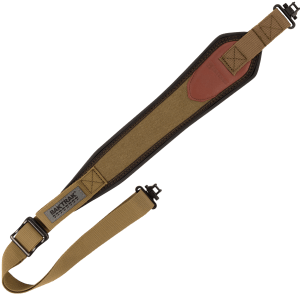 Heritage Cases 8110 Long Gun Sling  Olive Canvas with Leather Trim 33"-46" OAL Features BakTrak Shoulder Pad
