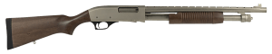 Tokarev USA 21000409 TX3 12 Gauge 18.50" 3" 5+1 Nickel Metal Finish Turkish Walnut Stock Fiber Optic & Ghost Ring Sight (Accepts Mossberg 590 Furniture)