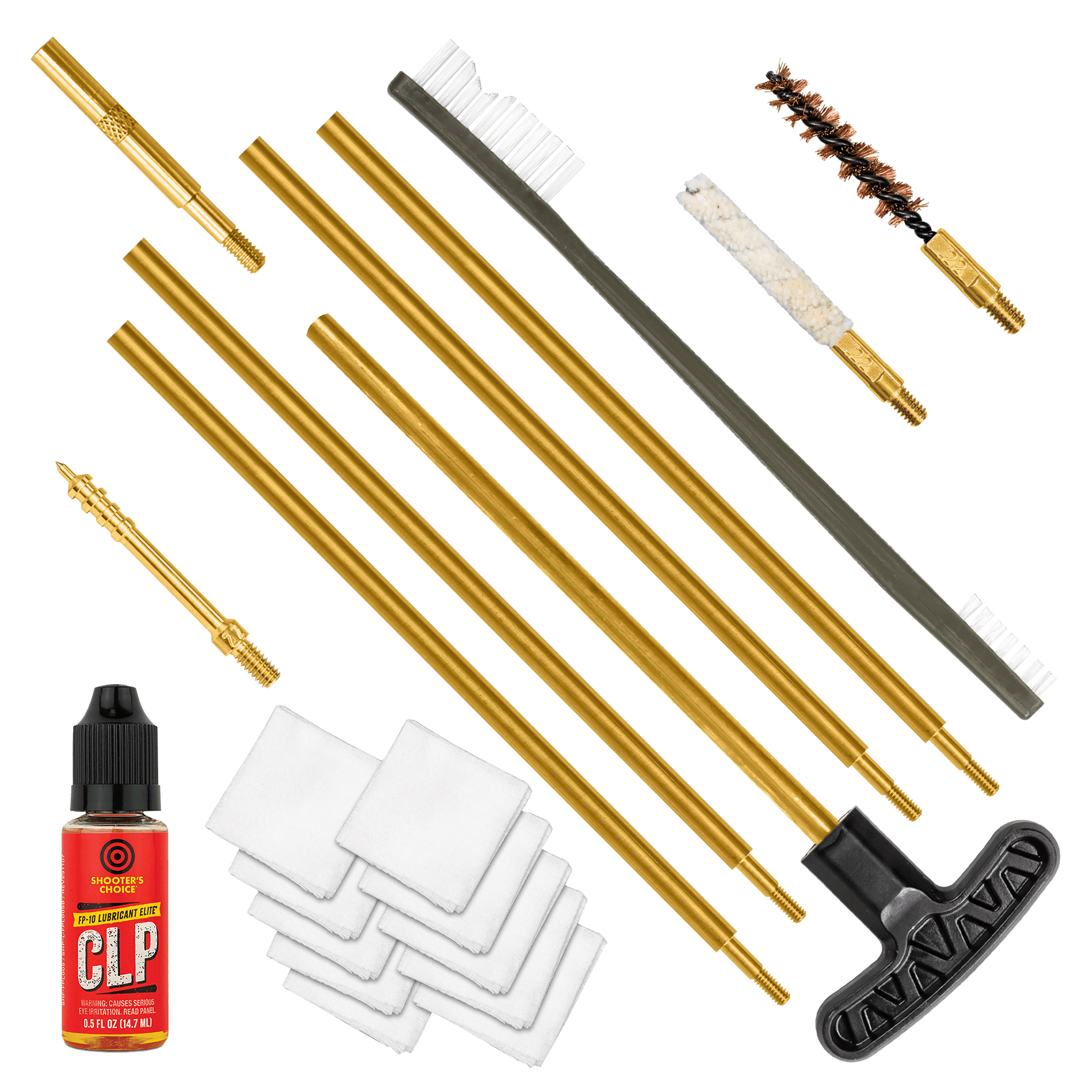 Otis FGSRS22 .22 Cal Cleaning Kit For Rifle & Pistol .22 Cal/.223 Cal/5.56mm Yellow Plastic Box Case