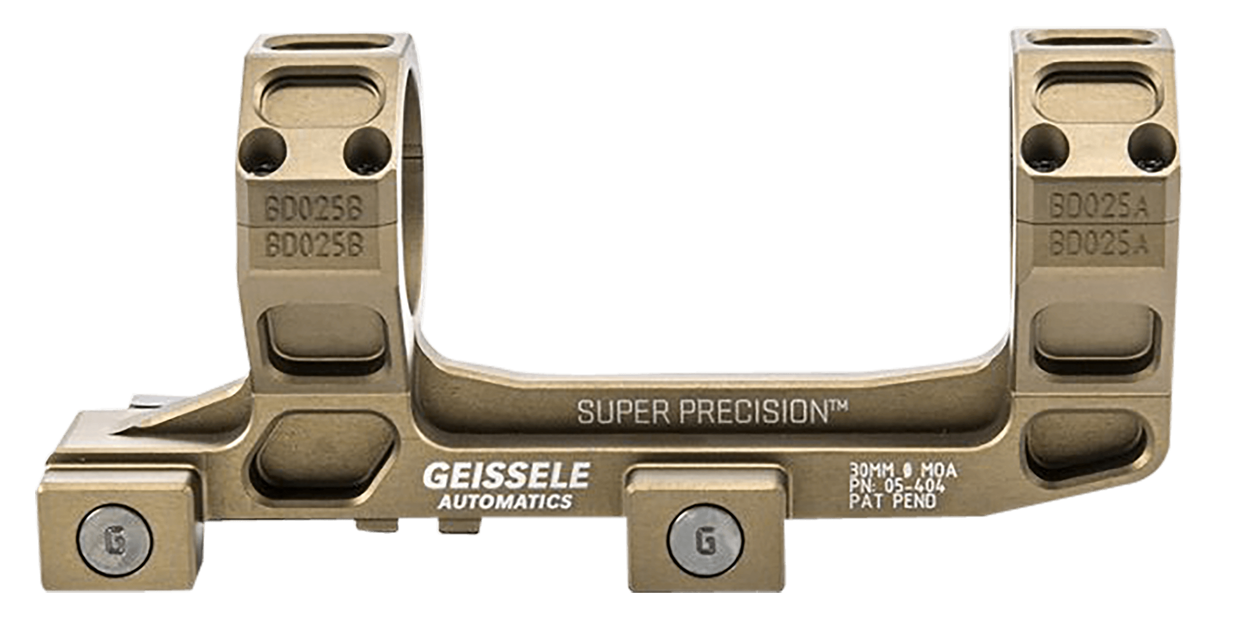 Geissele Automatics AR15 Super Precision Scope Mount/Ring Combo Desert Dirt Color Anodized