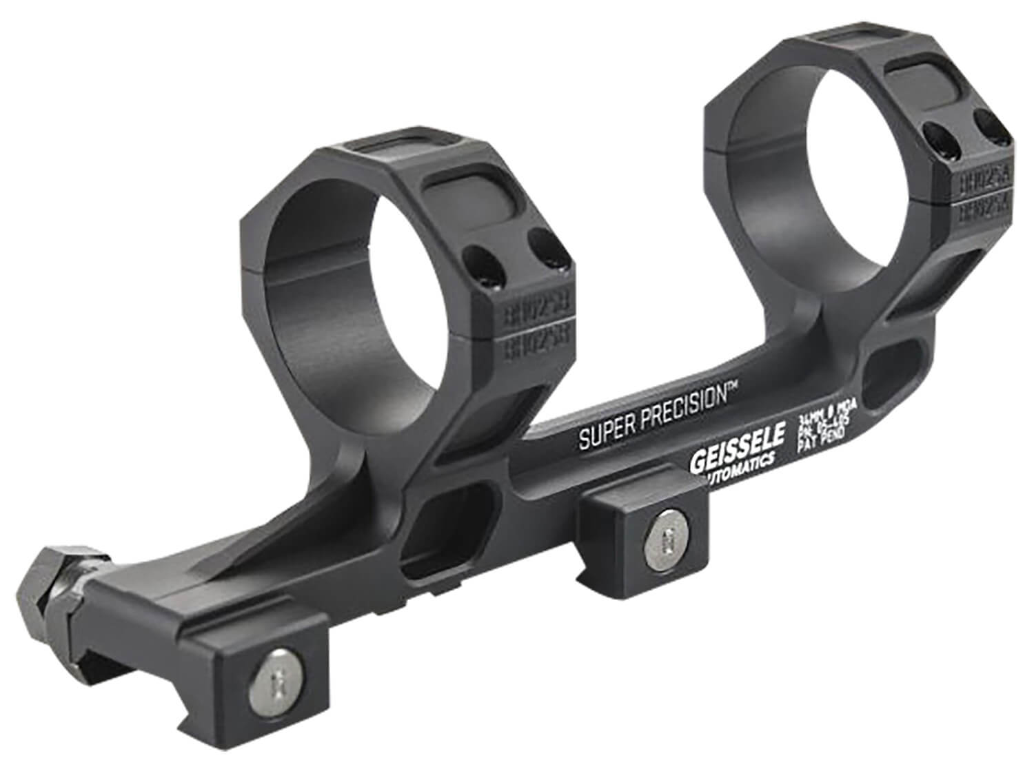 Geissele Automatics AR15 Super Precision Scope Mount/Ring Combo Black Anodized - Image 2