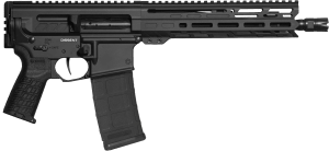 CMMG 30AC278AB Dissent MK4 300 Blackout 30+1 10.50"  Black  Picatinny Brace Adapter  9.60" M-LOK Handguard  Left Side Charging Handle  Zeroed Linear Comp  Zeroed Drop-In Single Stage Trigger  Adj. Gas Block