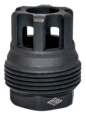 Yankee Hill 4401MB28 sRx QD Mini Muzzle Brake Black Phosphate Steel with 1/2"-28 tpi  9mm  1.10" OAL & 9.375" Diameter for sRx Adapters