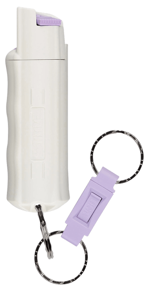 Sabre HC14GL02 Pepper Spray Red USA Formula Spray With Glow in the Dark Case Quick Release Key Ring 25 Bursts Range 10 ft White