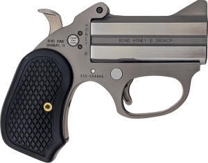 Bond Arms BAHB Honey B 9mm Luger 2rd Shot 3" Matte Stainless Steel Frame Black Extended B6 Resin Grips