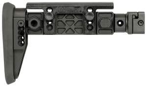 Midwest Industries MIAKALPHAFS Alpha Folding Stock Black Synthetic Side Folding Stock with Adjustable Cheekrest  Compatible w/ 1913 Picatinny Rail Adapter for AK-Platform