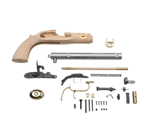Traditions KPC50902 Trapper Pistol Kit 50 Cal Flintlock 9.75" Blued Octagon Barrel Unfinished Wood Frame Grip Sidelock Action