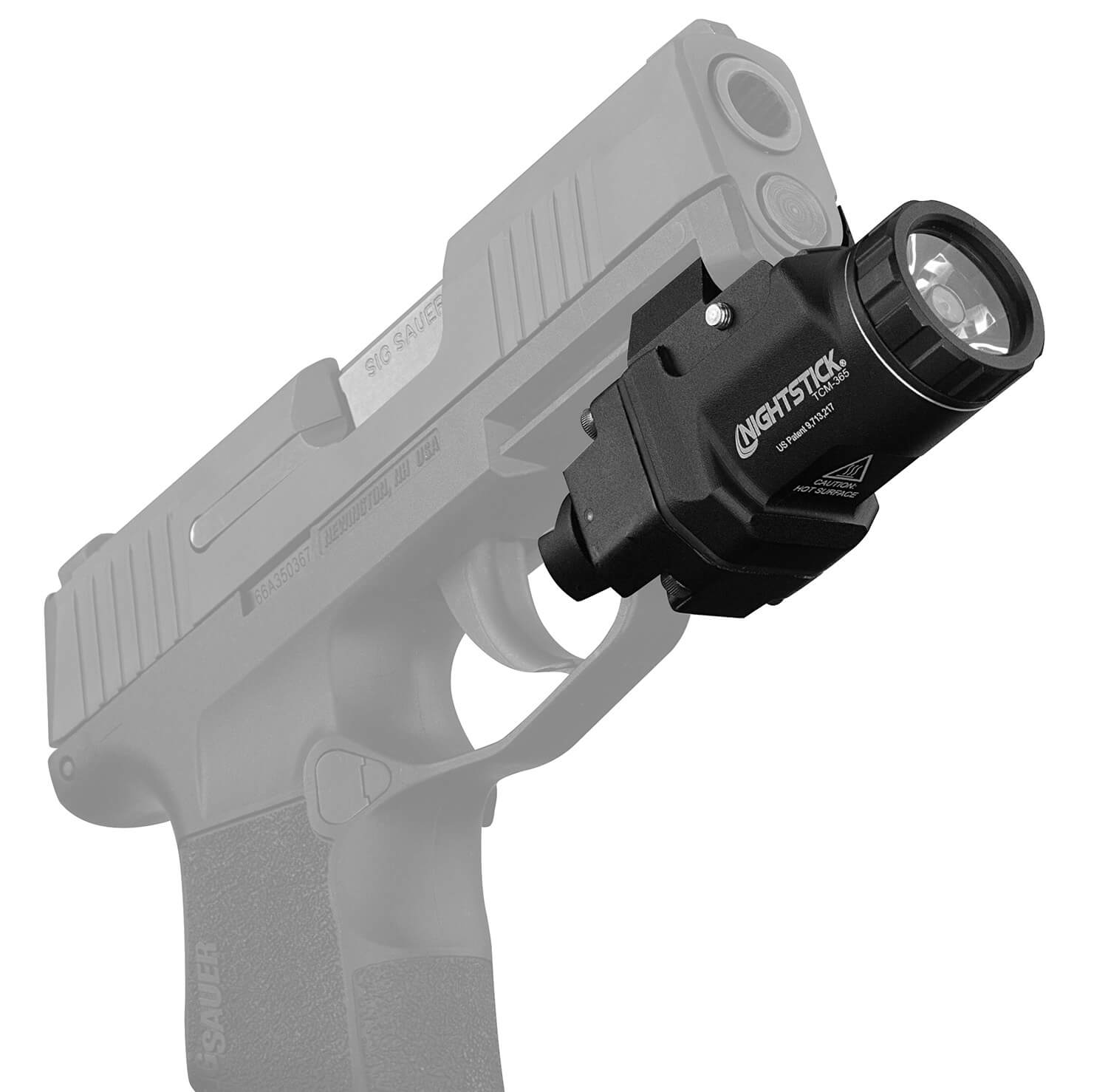 Nightstick TCM365 Subcompact Weapon-Mounted Light for Sig Sauer P365-Series Black Anodized 650 Lumens White LED - Image 3