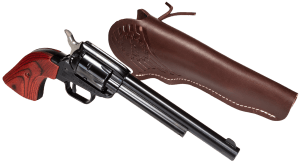 Heritage Mfg RR22B6LHOL Rough Rider 22 LR 6 Shot 6.50" Black Oxide Barrel Frame & Cylinder Cocobolo Grips Features Hunter Debossed Leather Holster