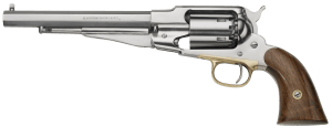 Pietta PF58SS448 1858 Remington Army 44 Cal 8" 6rd Stainless Steel Frame Cylinder & Octagon Barrel Walnut Grip Brass Trigger Guard