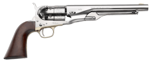 Pietta PF60OS448 1860 Army "Old Silver" 44 Cal 8" 6 Shot Old Silver Steel Frame Cylinder & Round Barrel w/Walnut Grip
